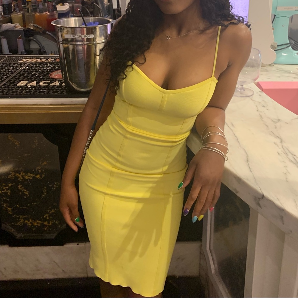 Yellow dress, for a night out